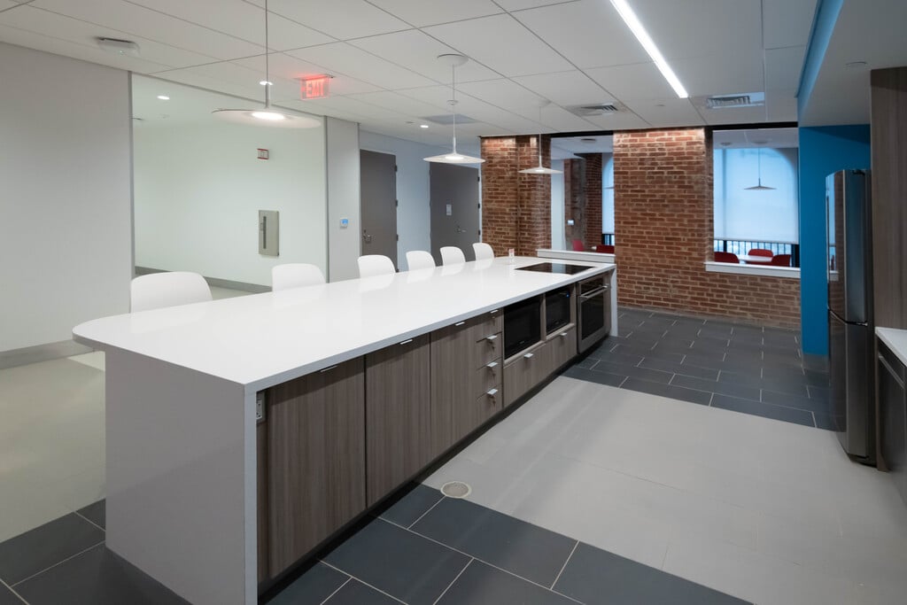 A kitchen area at the Rare Disease Institute.