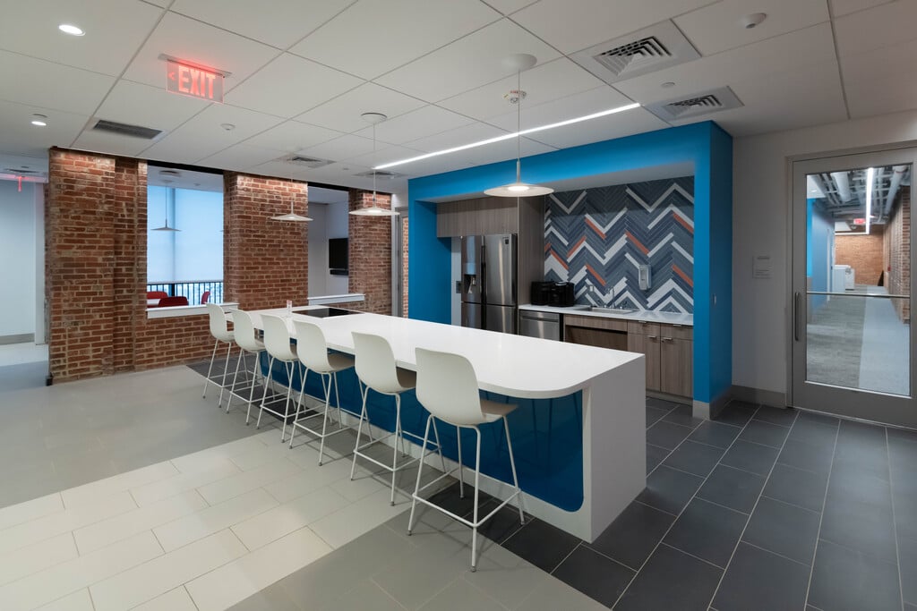 A kitchen area at the Rare Disease Institute.