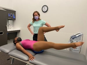 Elise at physical therapy