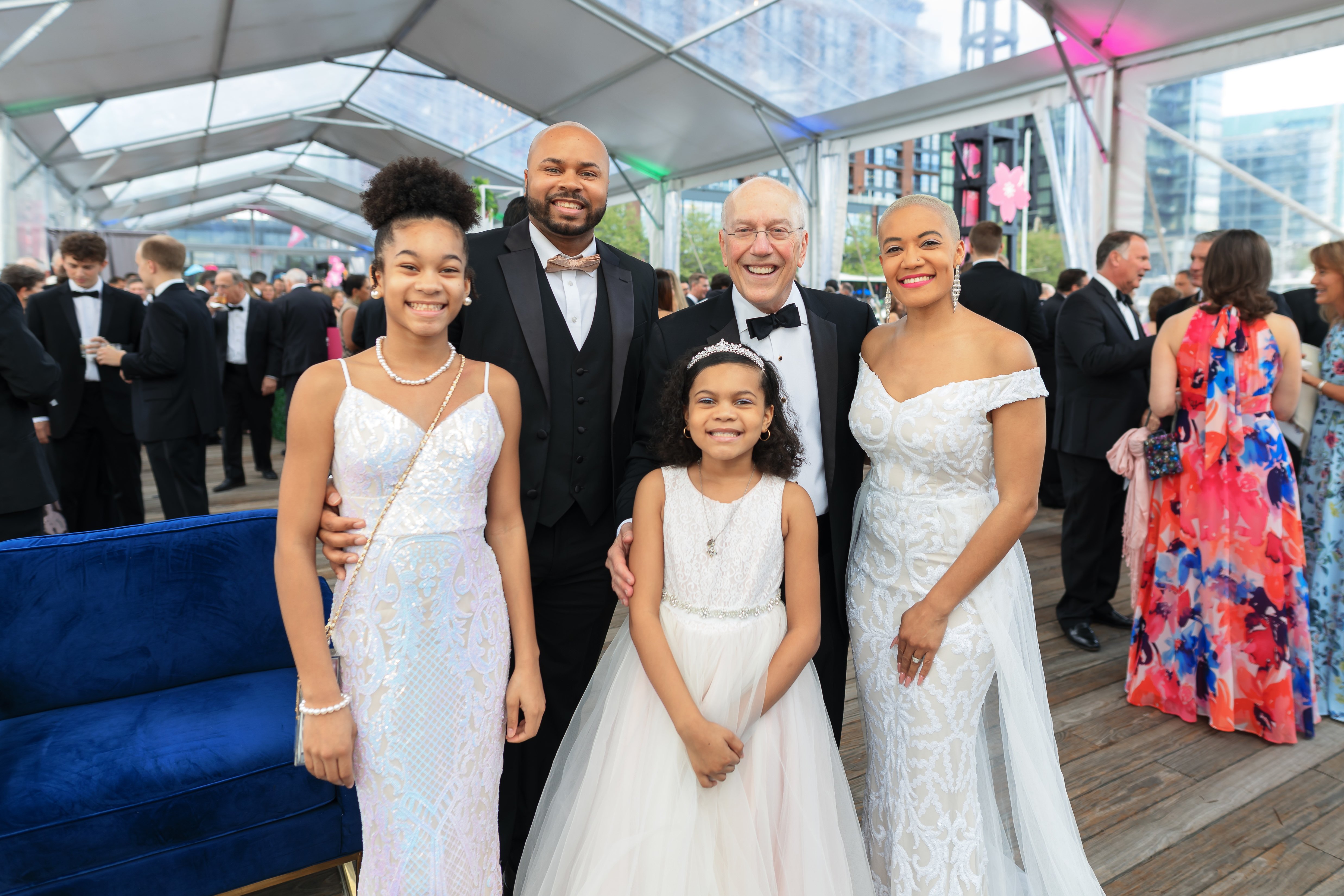 Children’s National Hospital patient Paige and her family join Kurt Newman, M.D., former president and CEO of Children’s National Hospital.