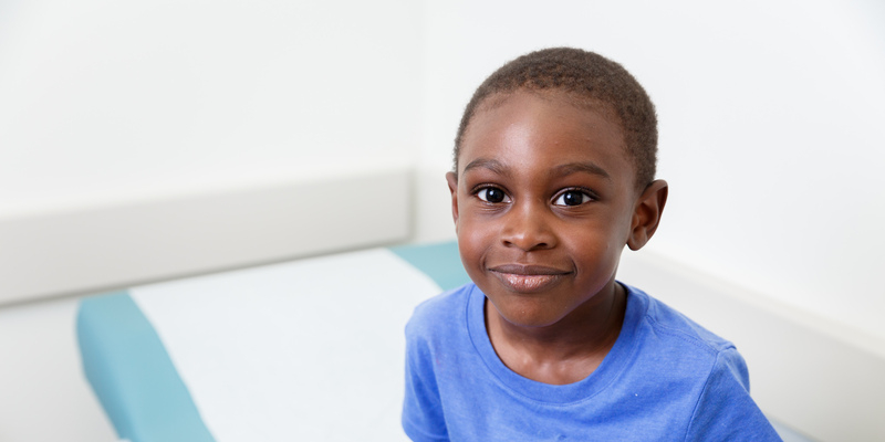 Young boy smiling