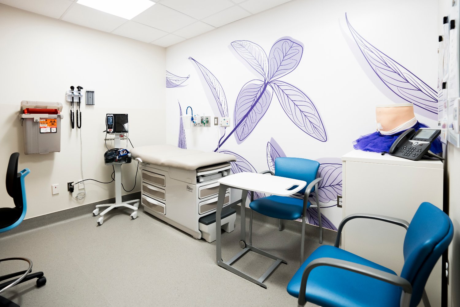 Dialysis clinic room