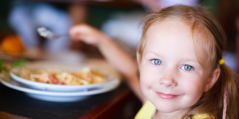 little girl eating