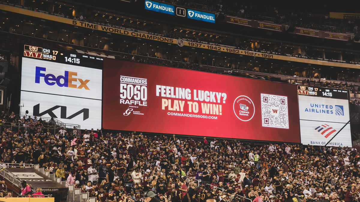 Commanders Stadium filled with fans