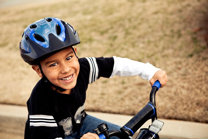 boy riding bike