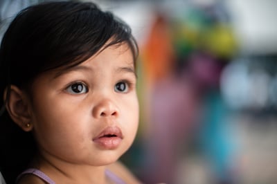 Young Girl with Blurred Background.