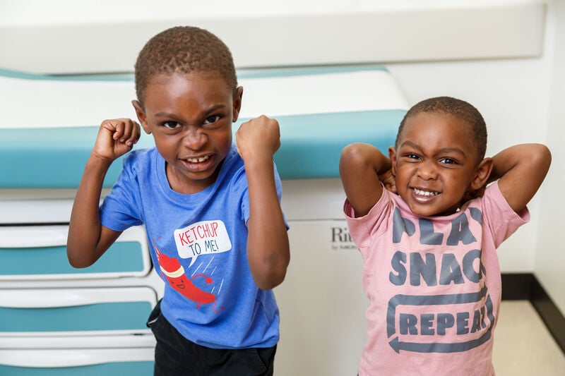 young brothers smiling