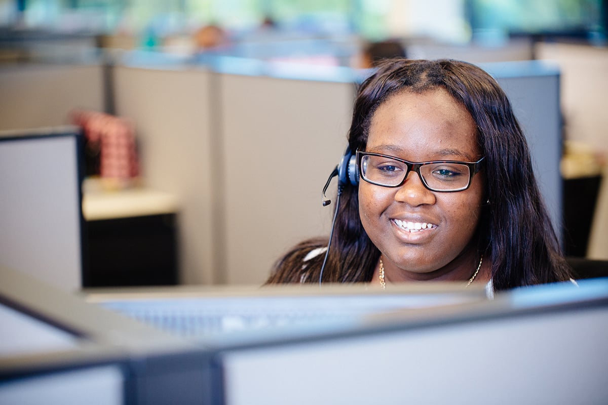 woman at computer