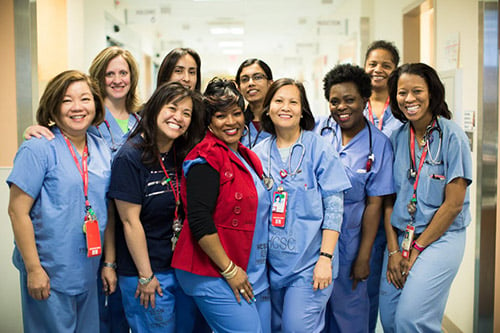 A group of nurses posing for a photo at Children's National