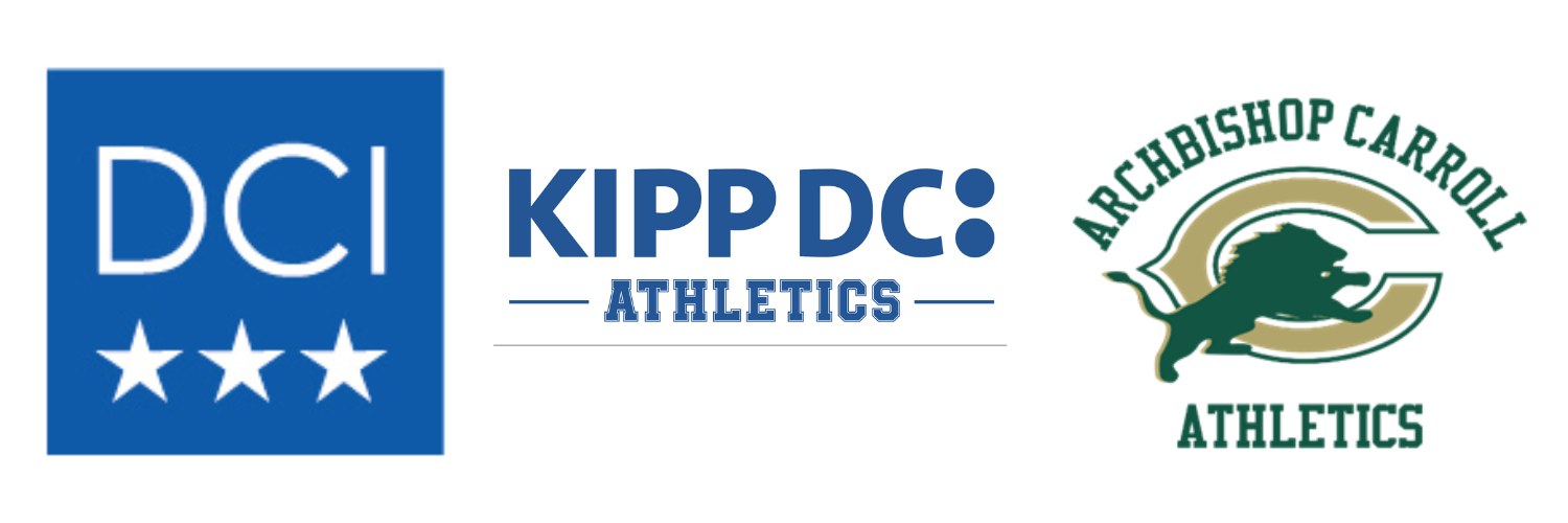 DC International logo, KIPP DC logo, Archbishop Carroll logo