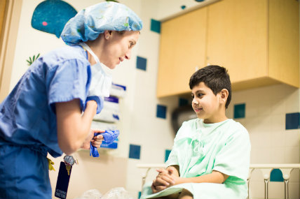 General Surgery - doctor and pediatric patient speak
