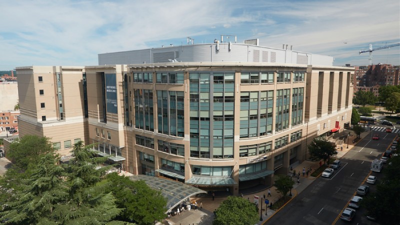 exterior of George Washington University Hospital building