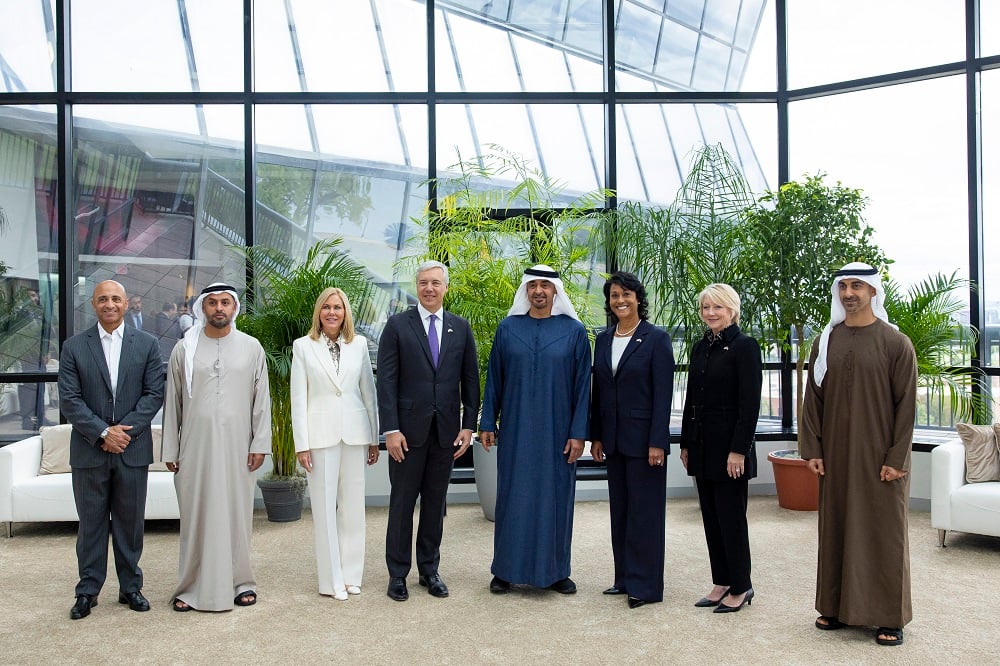 His Highness Sheikh Mohamed bin Zayed Al Nahyan, President of the United Arab Emirates (UAE), joined other UAE leaders and Children's National Hospital leaders for a visit at Children's National in September 2024.