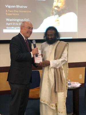 Dr. Newman with Sri Sri