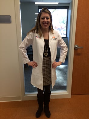 Emilee at work as a hospitalist