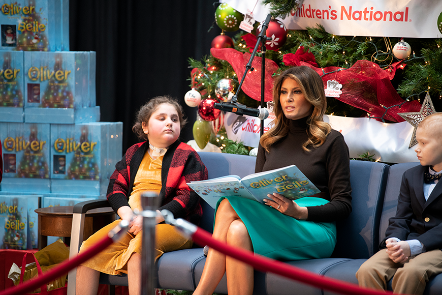 First Lady Mrs. Trump reads a chirstmas story