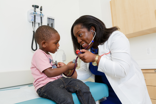 pediatrician and child