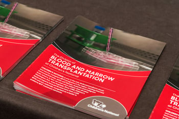 Pamphlets of the Blood and Marrow Transplantation program at Children's National.