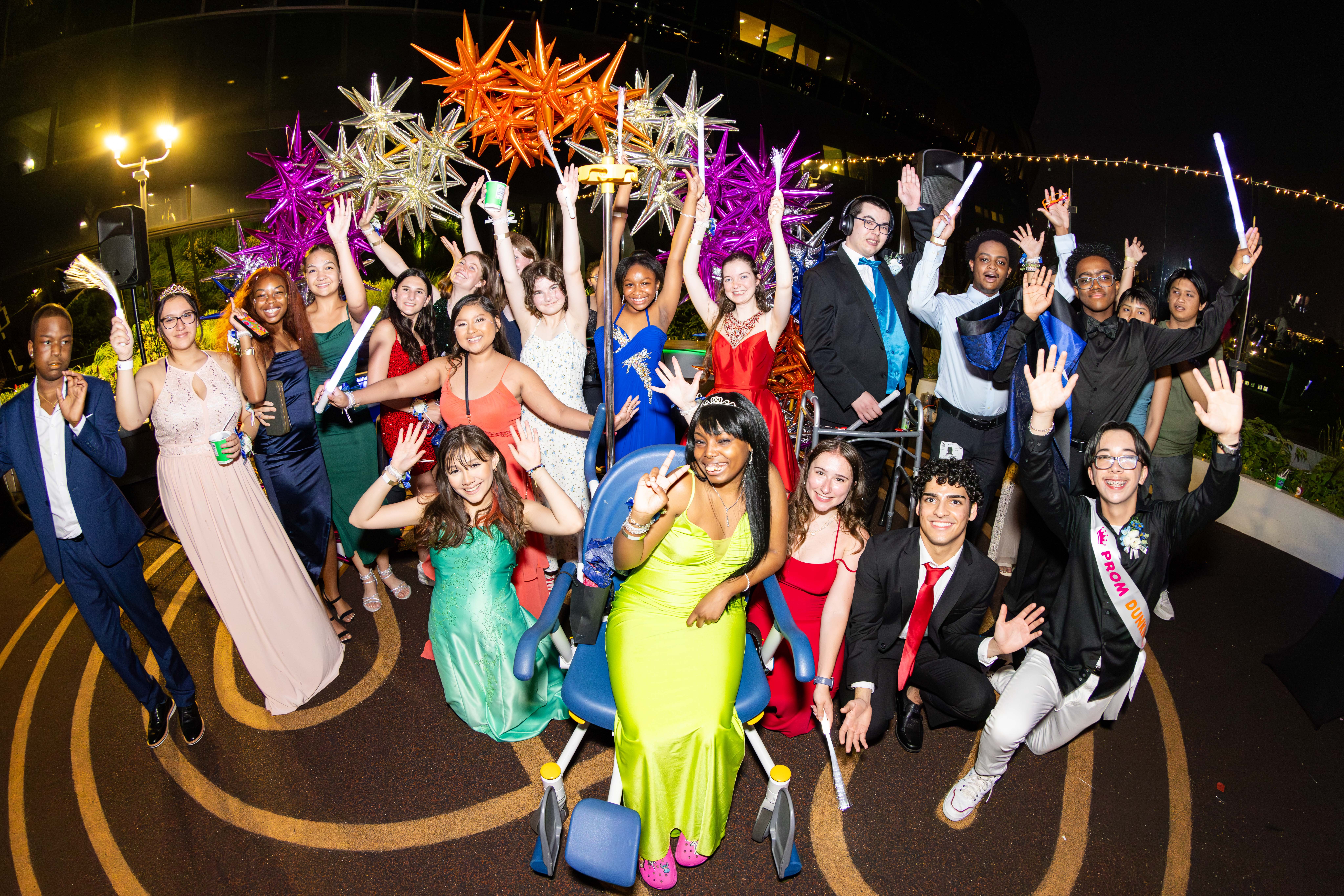 Teen patients and friends celebrate 2024 Dunkin Prom in the Children's National Healing Garden