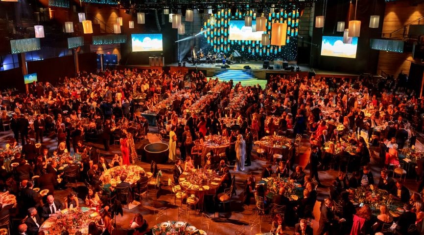 Bird's-eye view of Children's Ball 2024 event inside The Anthem concert venue