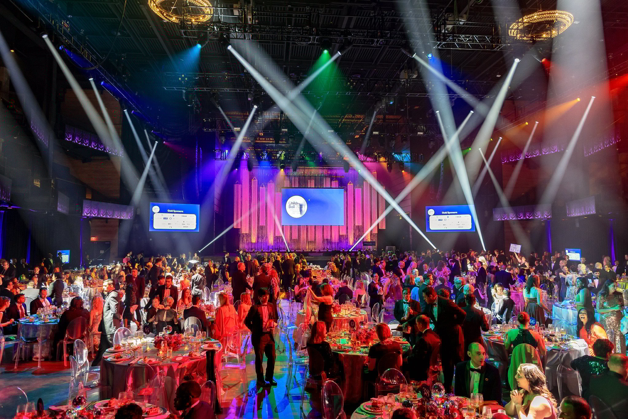 Bird's-eye view of Children's Ball 2025 event inside The Anthem concert venue