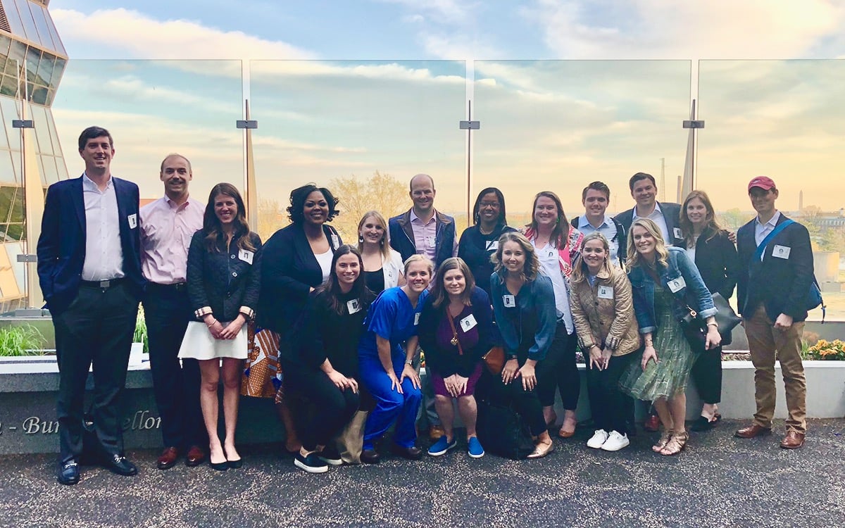 Group photo of several young professional members of Children's National NEXT.