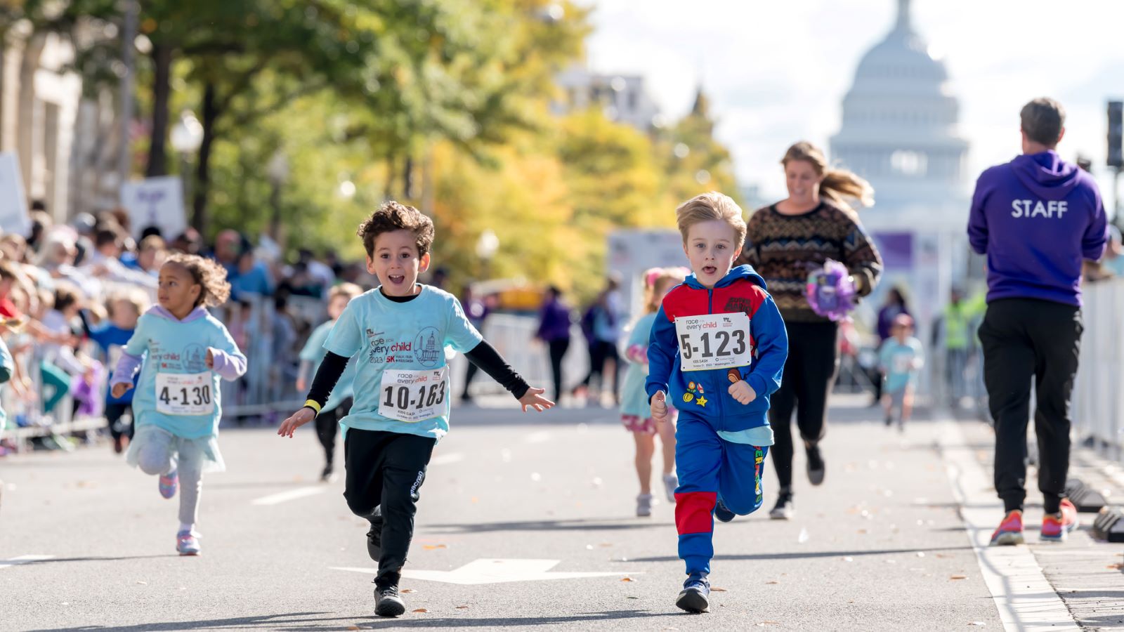 Children participating in the Race for Every Child
