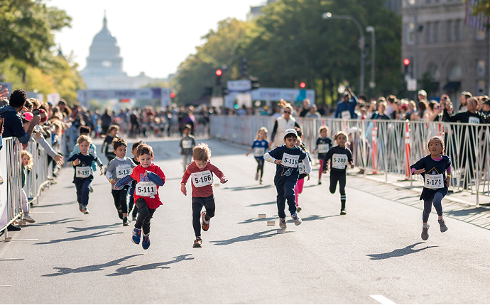 Children participating in the Kids Dash during the Race for Every Child.