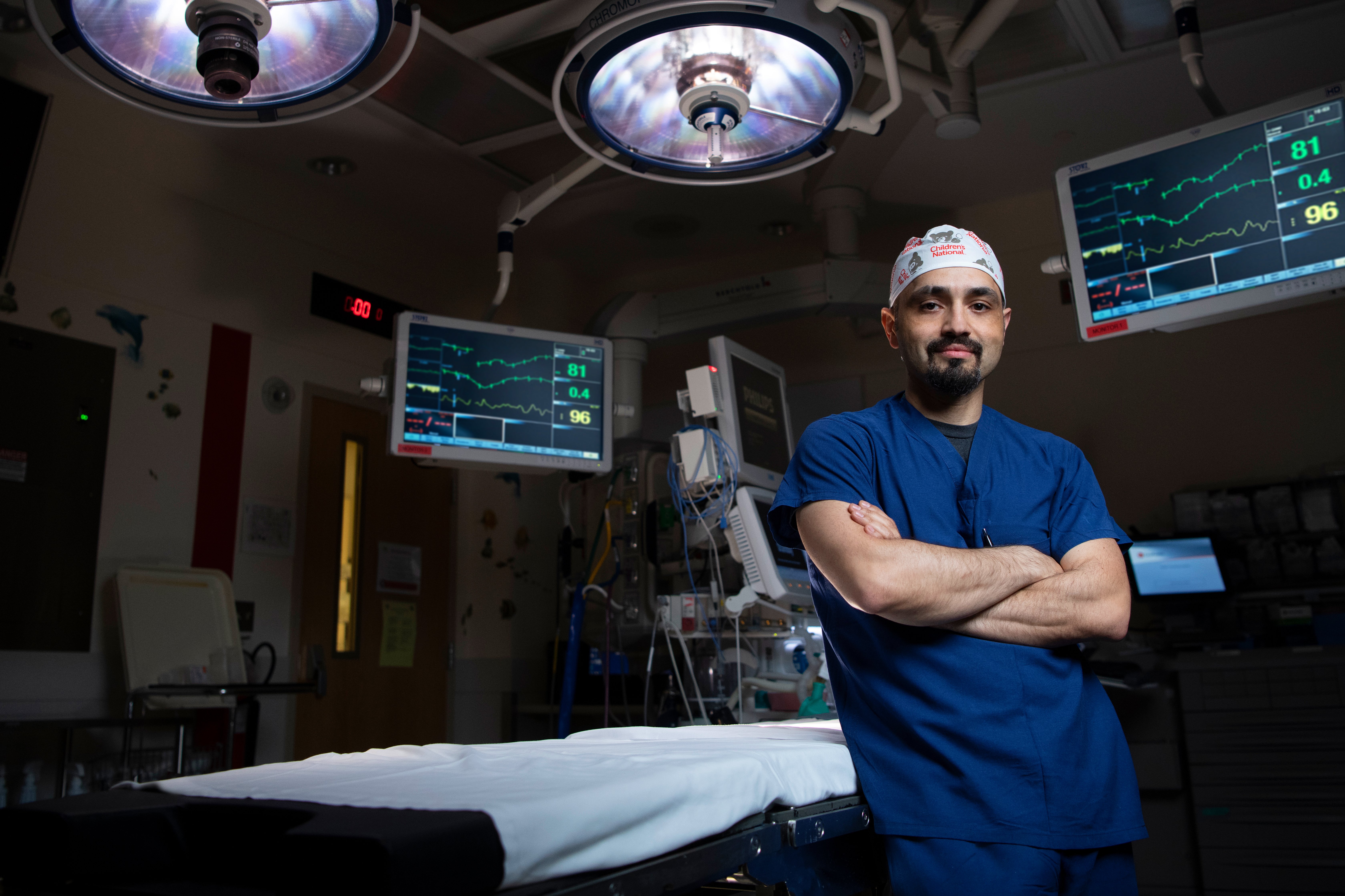 Dr. Mikael Petrosyan standing in operating room