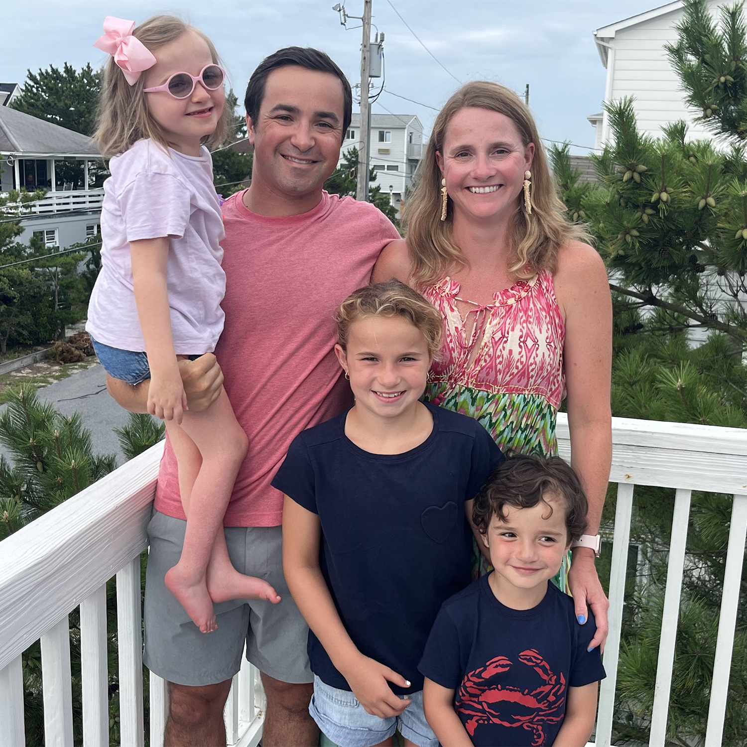Family picture on the deck