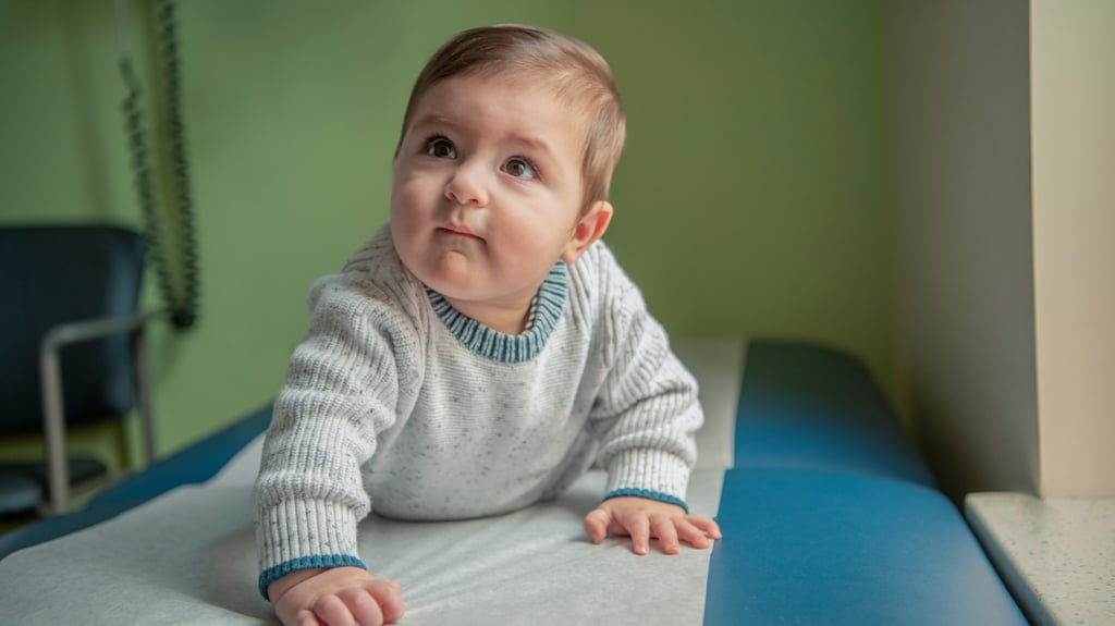 baby in doctor's office