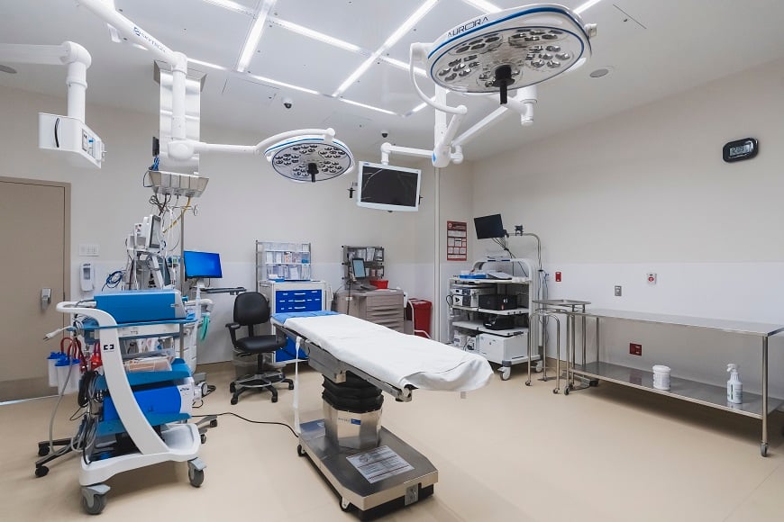 A surgery room at the Prince George's County Ambulatory Surgery Center