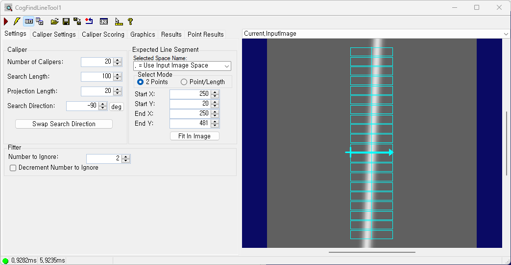 FindLines and LineMaxs processing time performance against rotational drift_Image-1