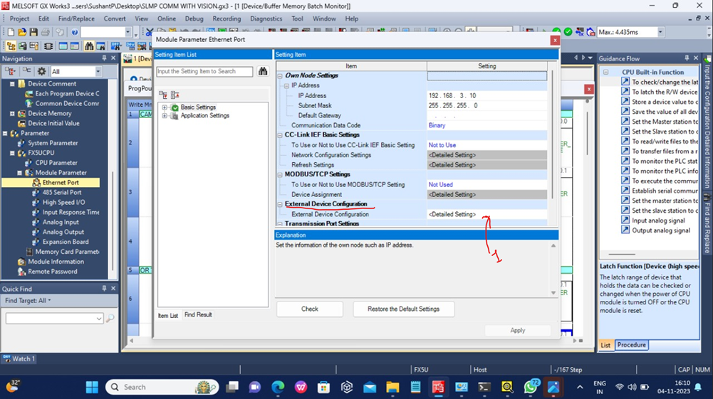 Mitsubishi SLMP Communication Settings in ISVS and GX Works3_image-13