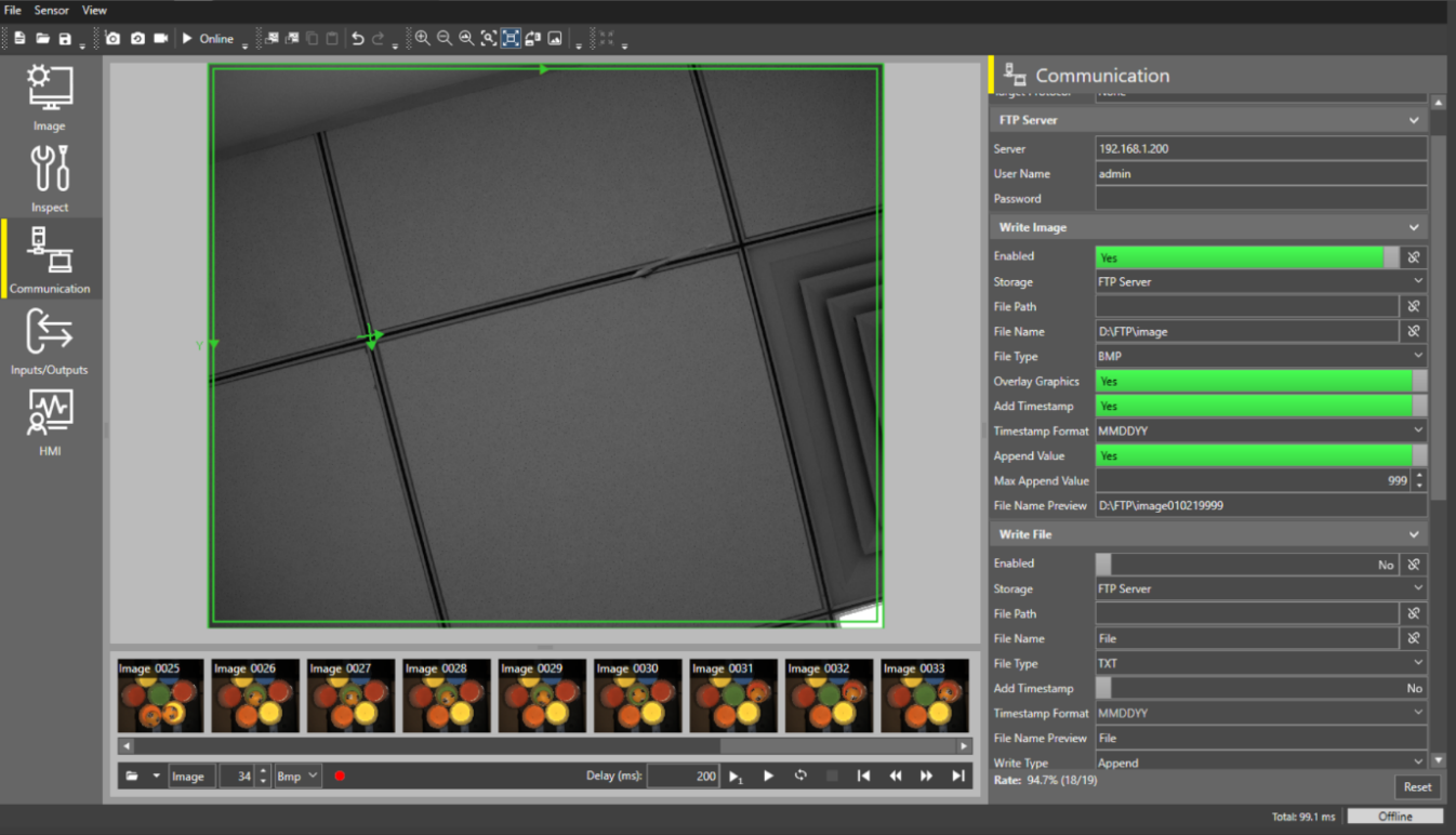 Save Images in PC from In-Sight Vision Suite Camera Using In-Sight Explorer as FTP Server_Image-4
