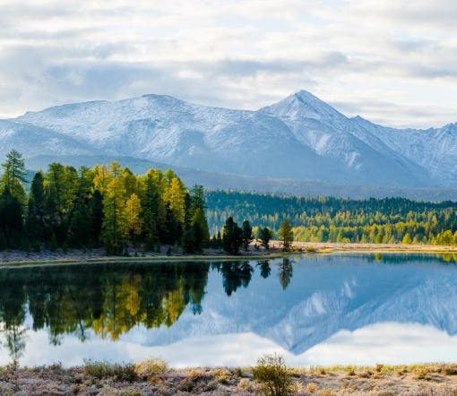 lake and mountains