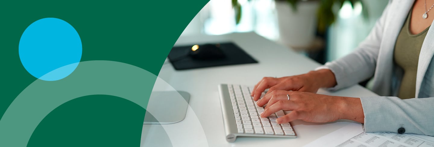 Healthcare personnel inputting payment info