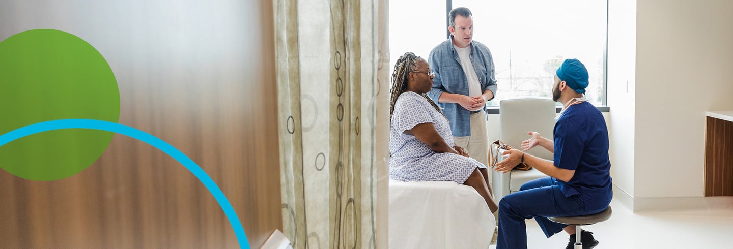 Medical Professional discusses options with patients