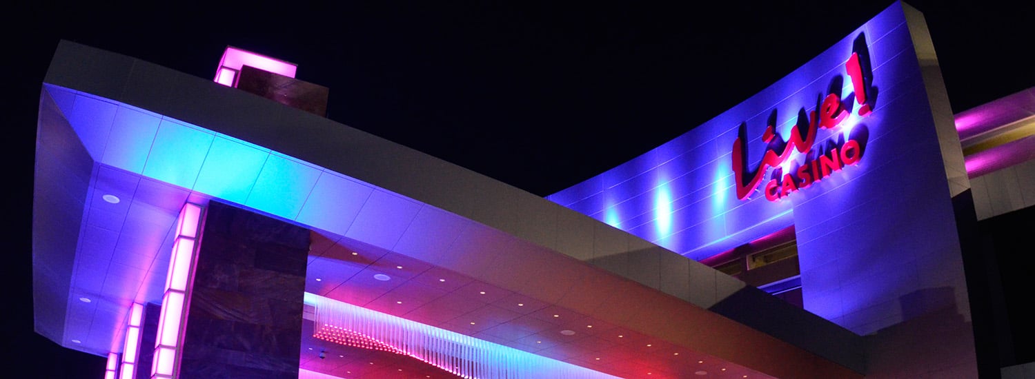 Maryland Live! Casino - Main Entrance at Night