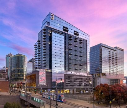Three Light Luxury Apartments at Power and Light District in Kansas City, MO.