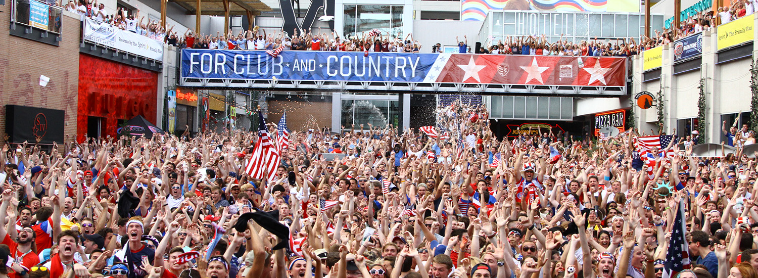 World Cup Fans in Kansas City Power and Light District