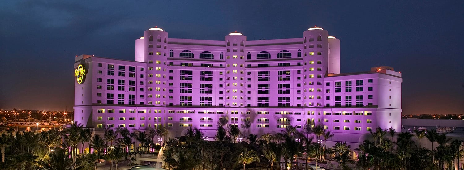 Seminole Hard Rock Hotel and Casino Hollywood at Night