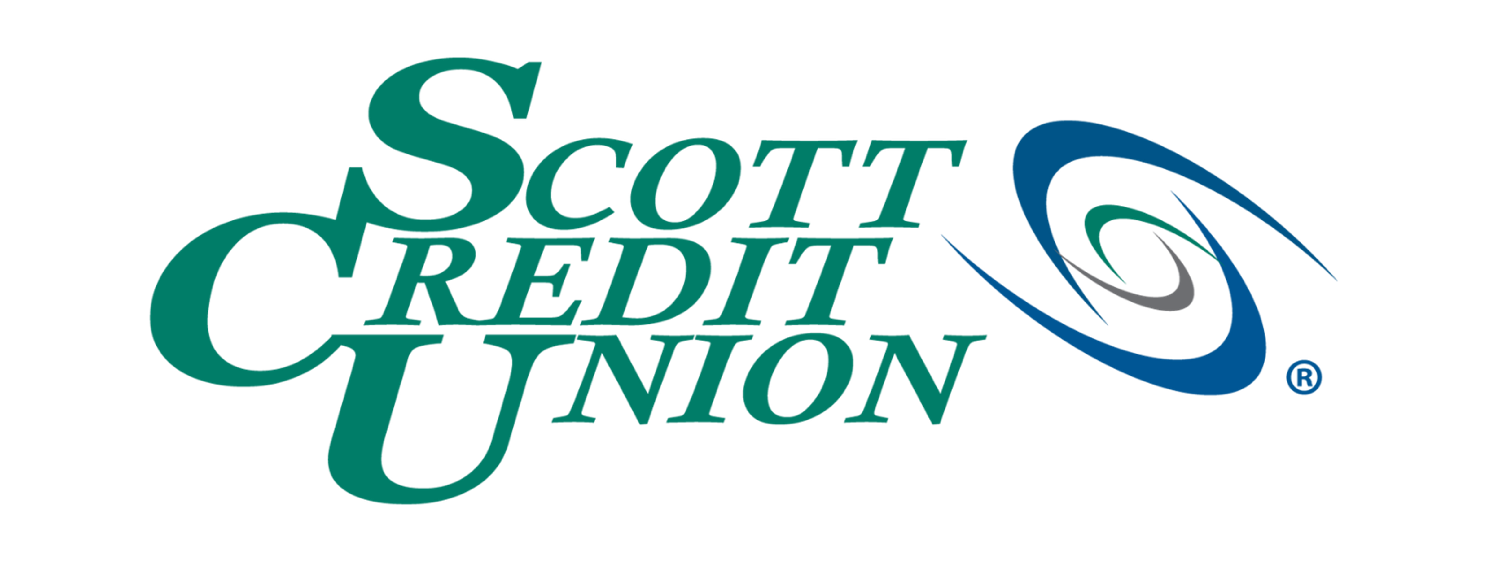 Scott Credit Union green and blue text logo.