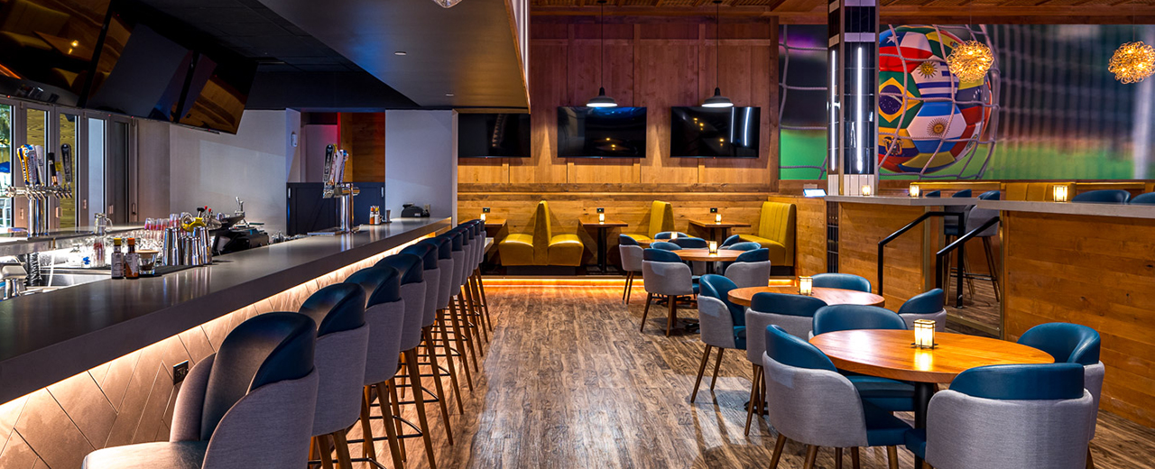 Image of bar and restaurant seating.