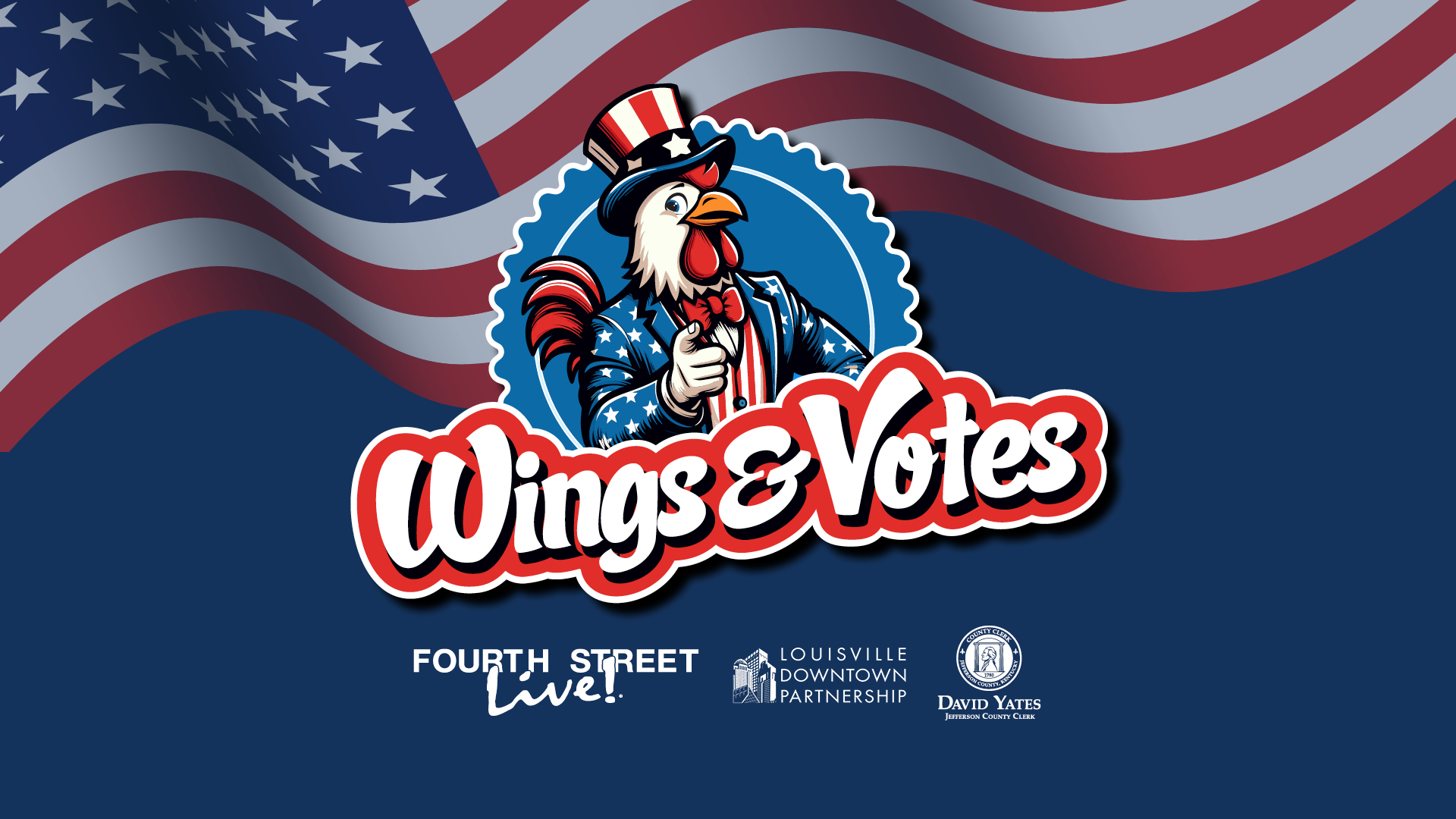 Graphic for Wings and Votes event.