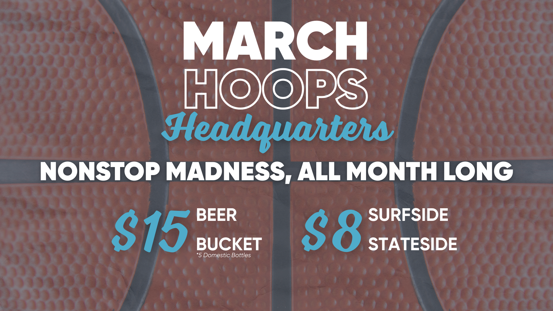 Graphic for SSC March Hoops specials.