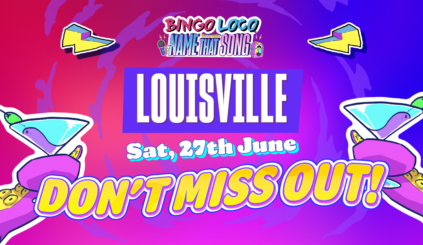 The graphic for 2026 Bingo Loco event in Louisville.