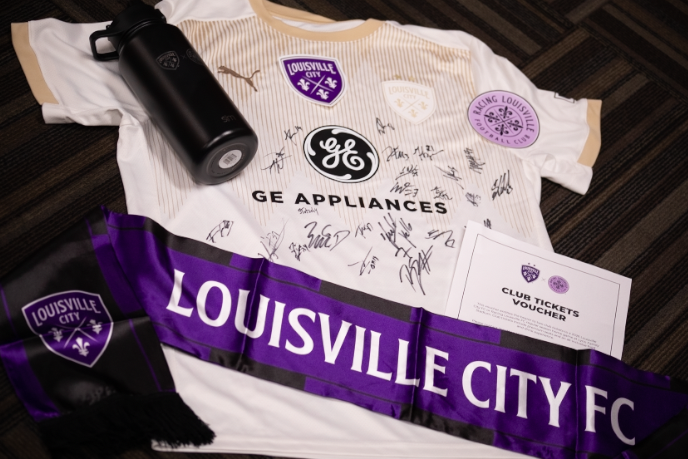 An image of Lou City merch for a giveaway.