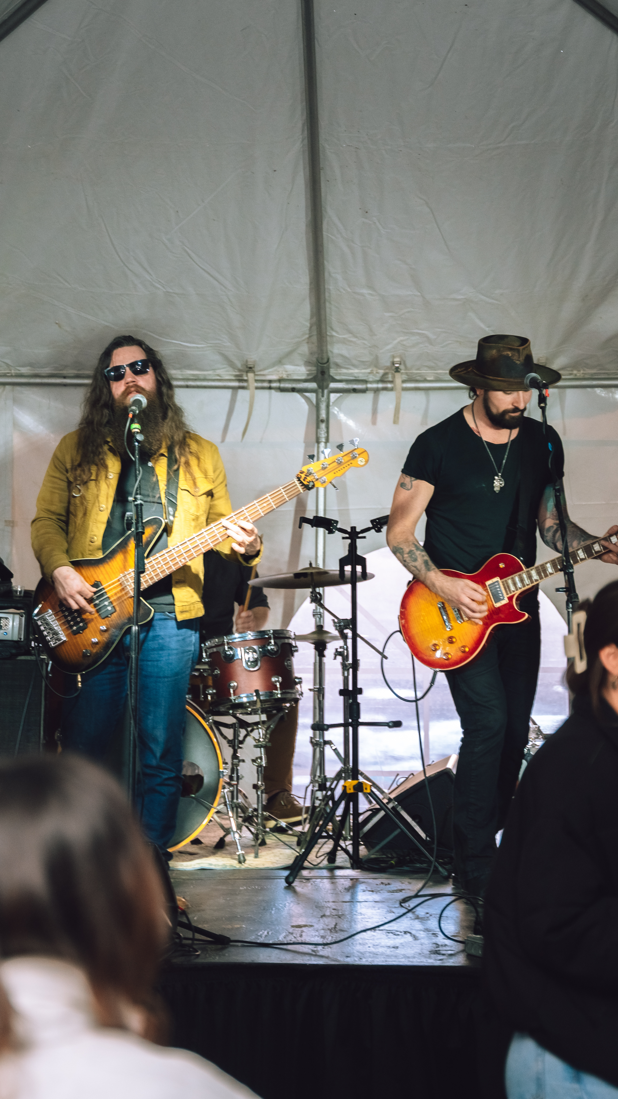 An image of a band playing live music at Pig and Swig.