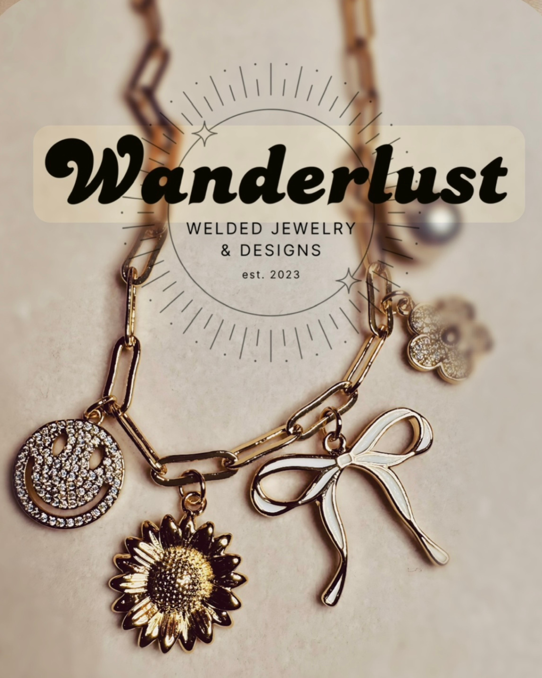 An image of a necklace made from Wanderlust Designs.